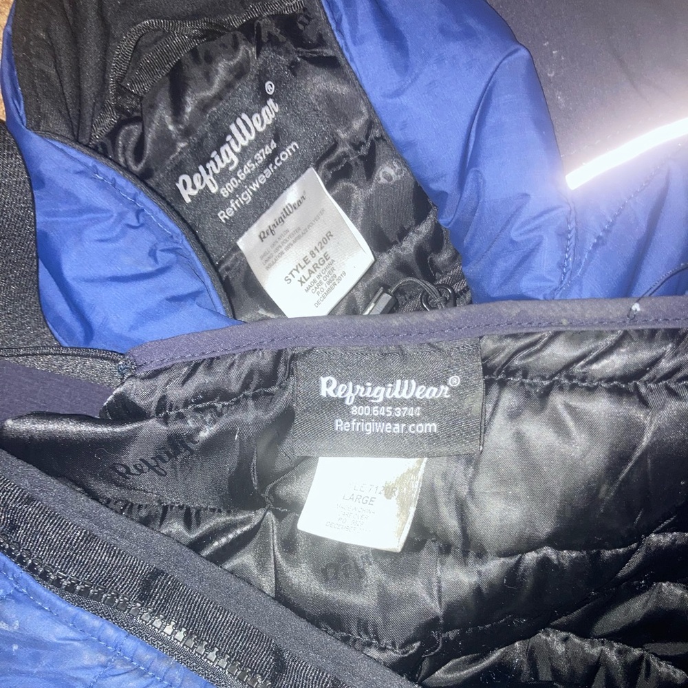 freezer suit refrigi wear size Xlarge freezer or outside cold weather